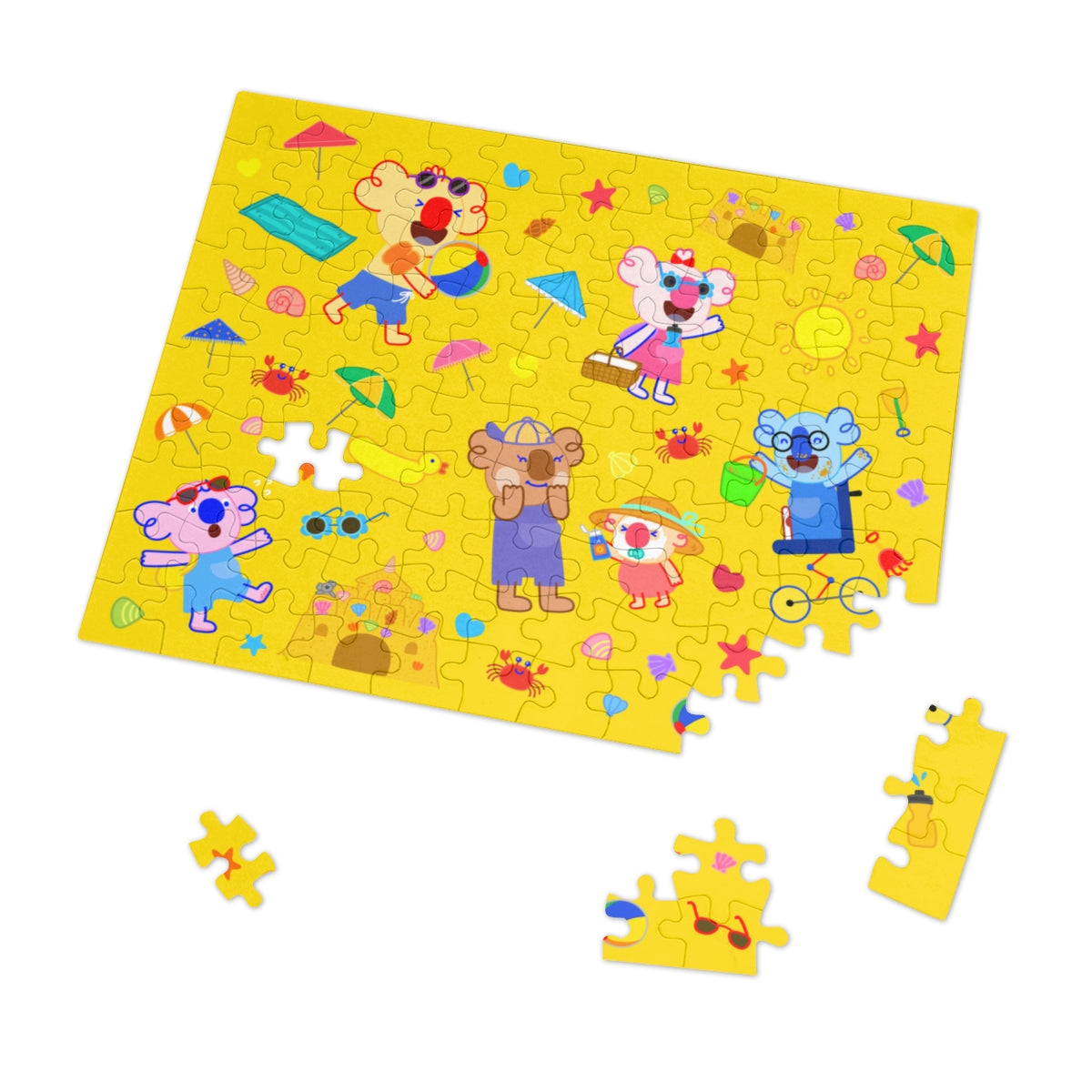 Fun at the Beach Jigsaw Puzzle - Yellow