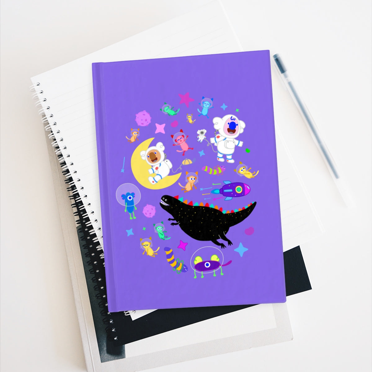 Astro World Adventure Biggie & Friends Hardcover Journal - Full Pattern