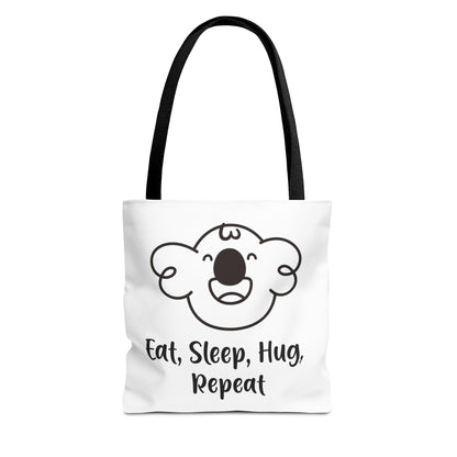 Cabbage's Eat, Sleep, Hug ,Repeat White Tote Bag