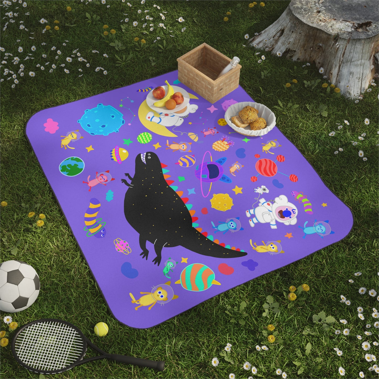 Astro World Adventure Biggie & Friends Picnic Blanket