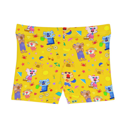 Fun at the Beach Women's Shorts - Yellow