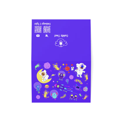 Astro World Adventure Friends Greeting Cards - Full