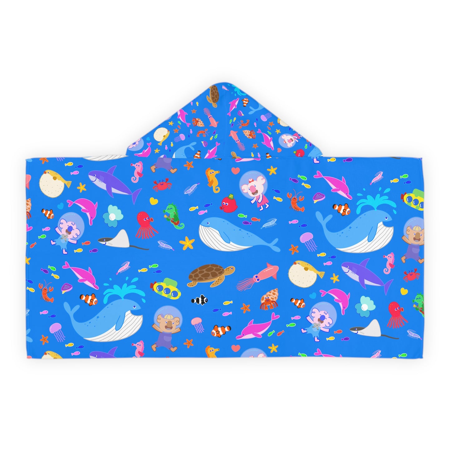 Cabbage & Tyler Ocean Friends Hooded Towel