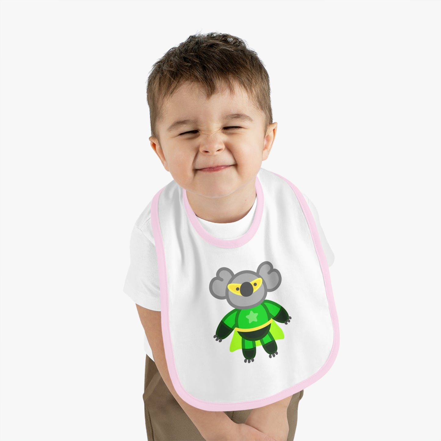 Eco Hero Baby Contrast Trim Jersey Bib