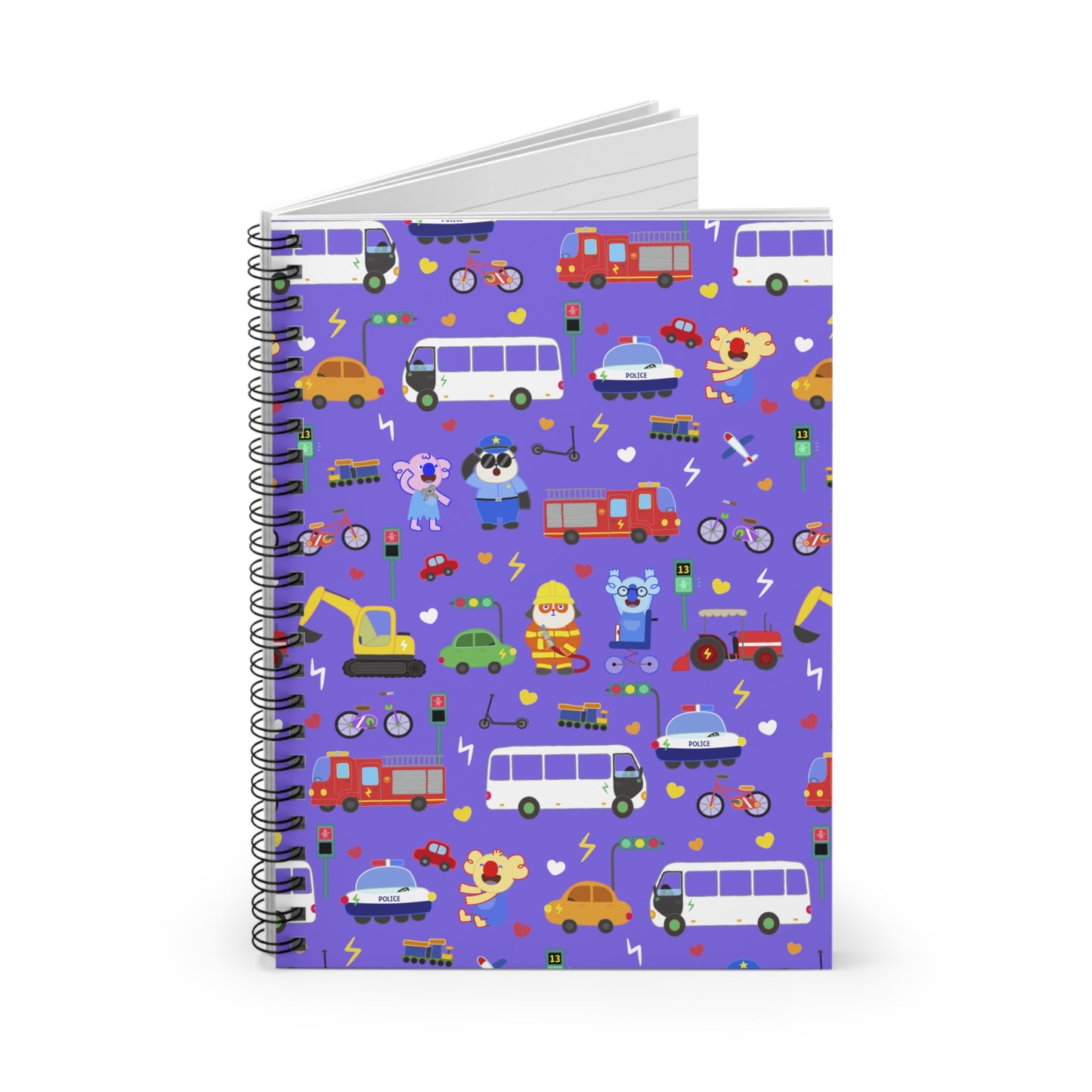 Transportation Fun! Notebook - Purple