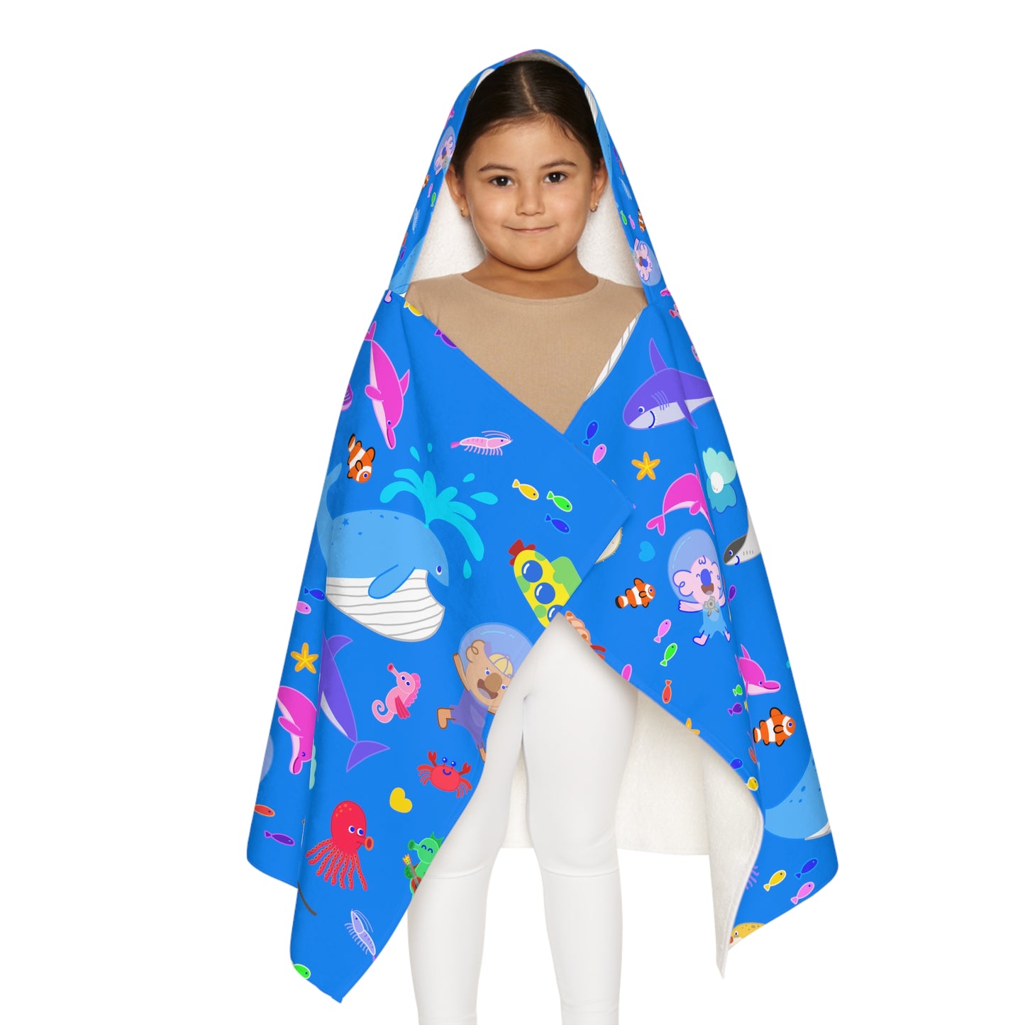 Cabbage & Tyler Ocean Friends Hooded Towel