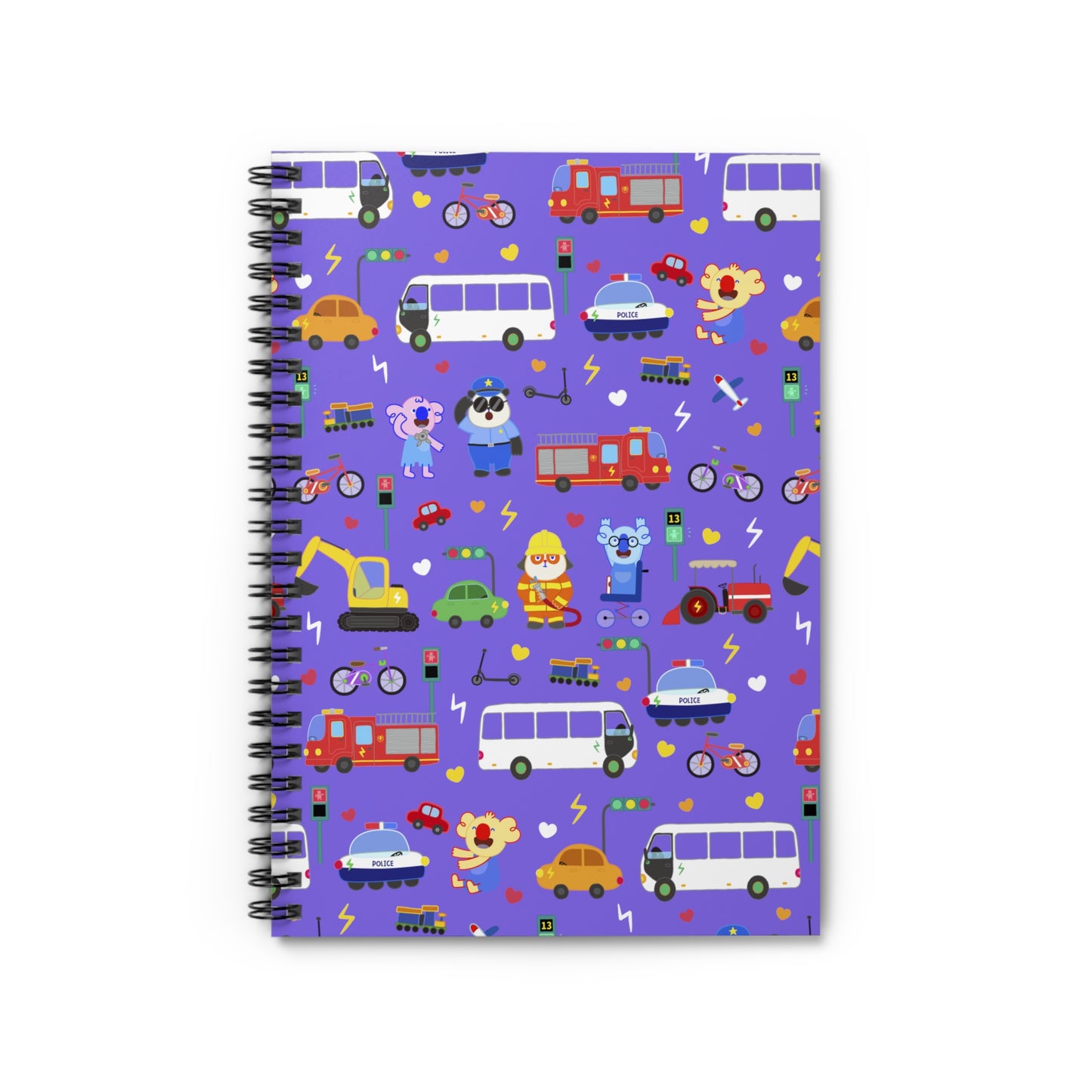 Transportation Fun! Notebook - Purple