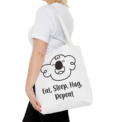 Cabbage's Eat, Sleep, Hug ,Repeat White Tote Bag