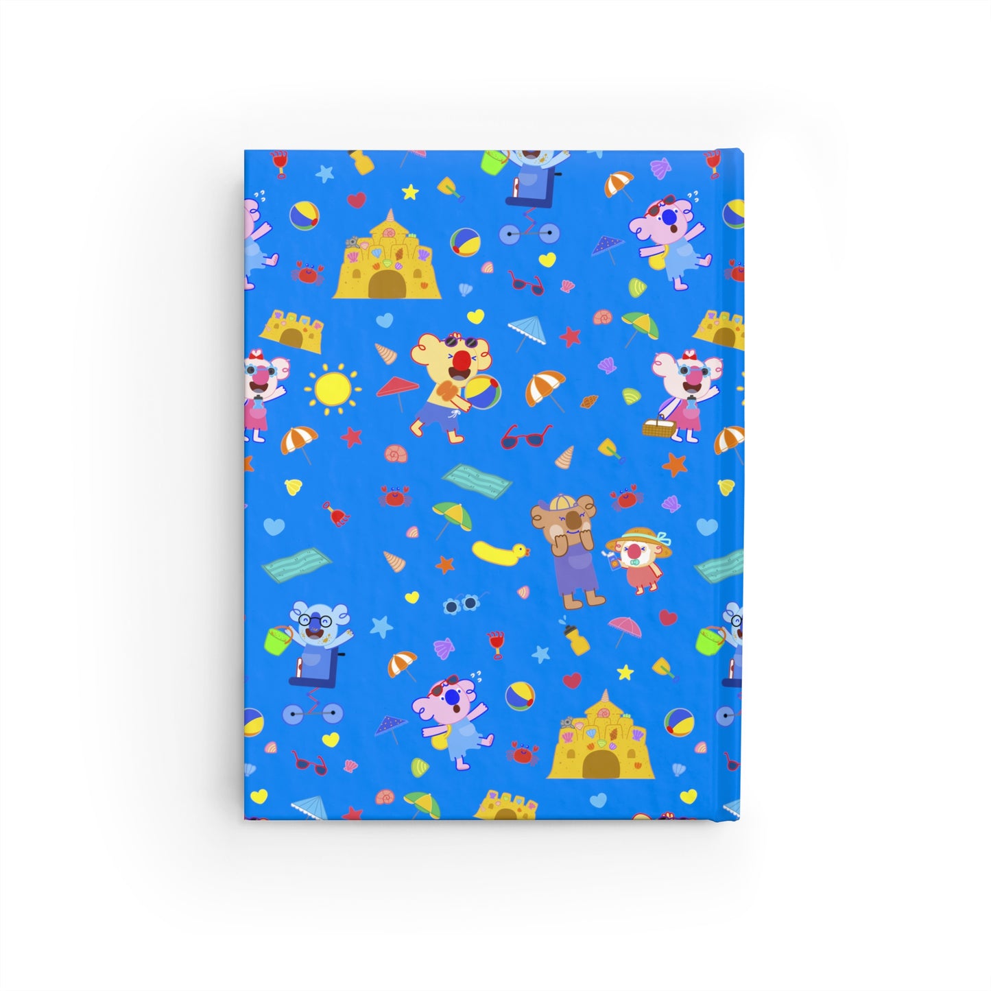 Fun at the Beach Hardcover Journal - Blue