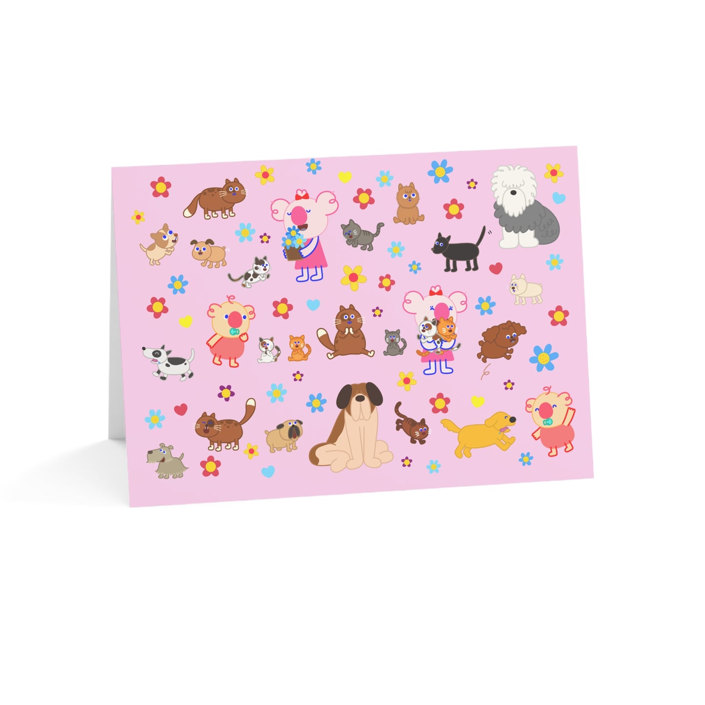 Cutie Squad Pink Greeting Cards